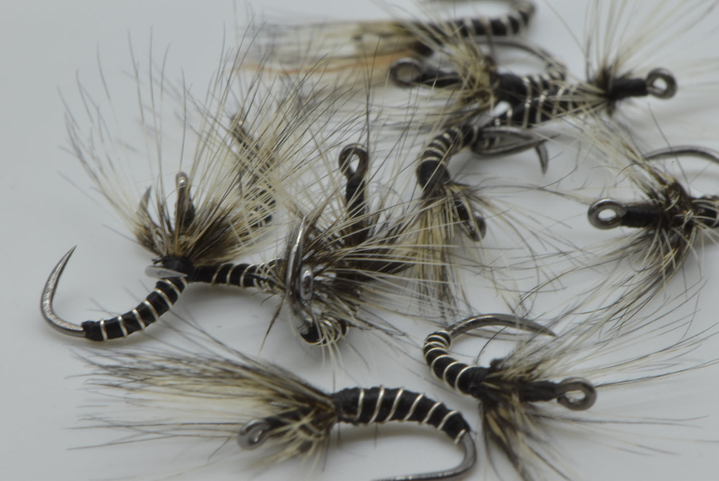 6 Black Wire Body Sakasa Kebari Tenkara Flies